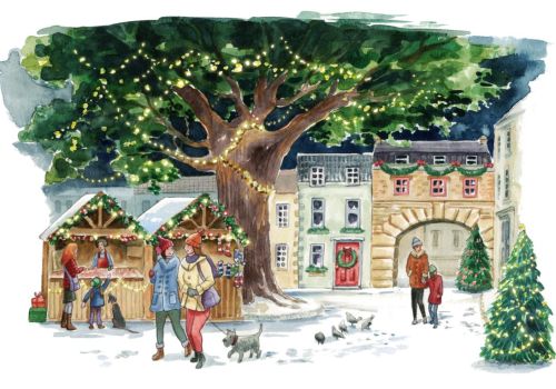 Bath Christmas Market promotional illustration