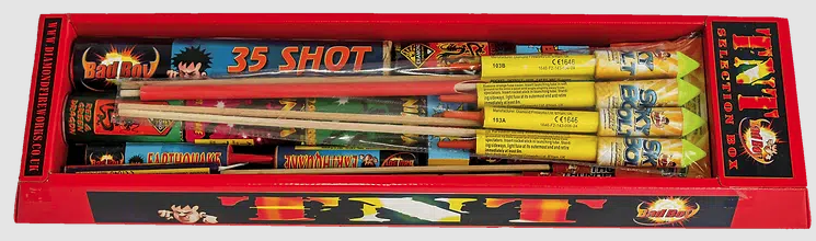 Box of rocket fireworks